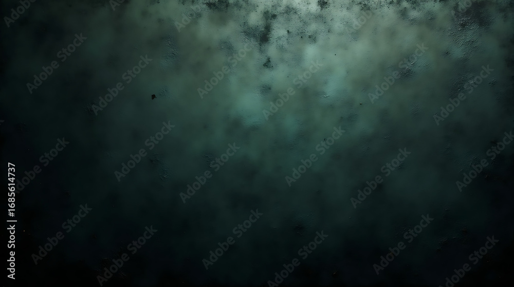 Fototapeta premium Dark background with a textured, glowing teal and green abstract pattern graphic design