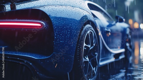 Bugatti Chiron Rain Night Photography