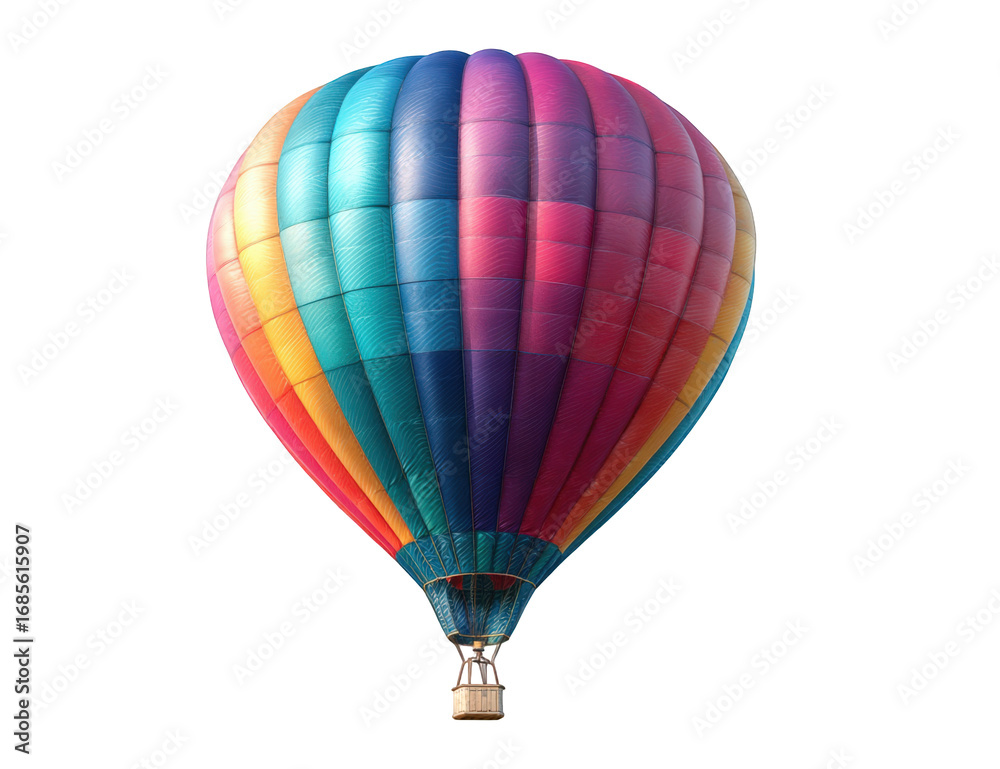Fototapeta premium Colorful hot air balloon against black background (7)