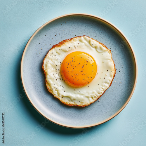 Close up view of a egg omelette