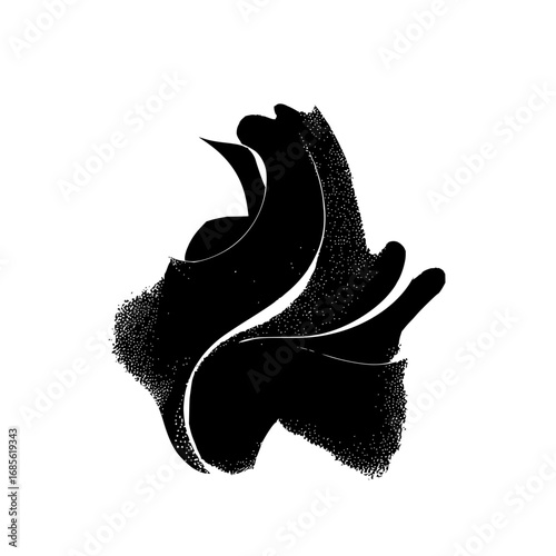 Abstract black and white art print modern contemporary minimalist design home decor wall art graphic illustration