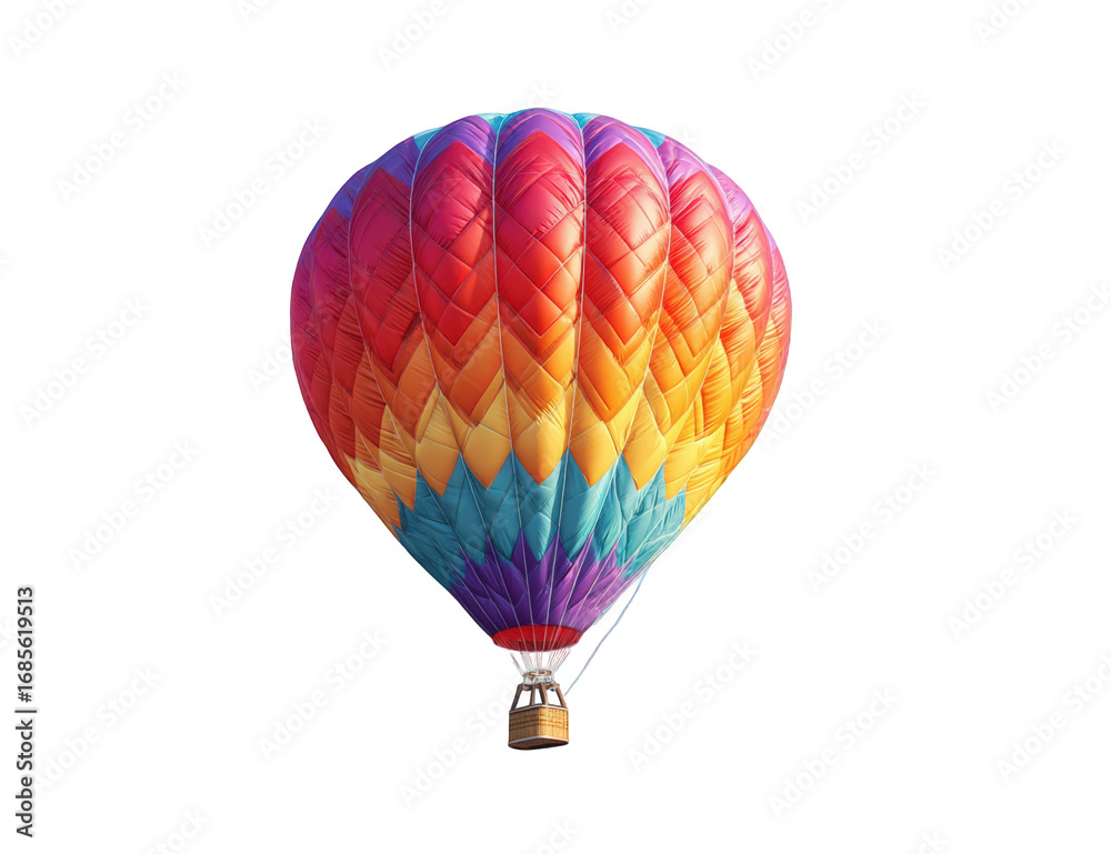 Fototapeta premium Colorful hot air balloon against black background (13)