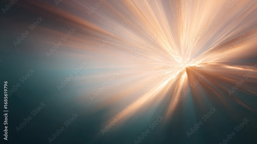 Obraz premium Radiant light beams converge in mesmerizing display, creating dynamic atmosphere