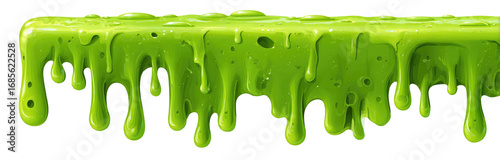 Bright lime green ooze dripping down