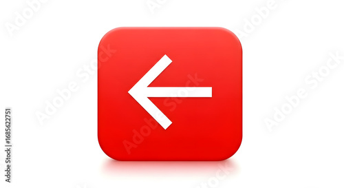 Free Download Red Arrow Button Directing Left Ward Navigation Symbol Sign - GFXLoad