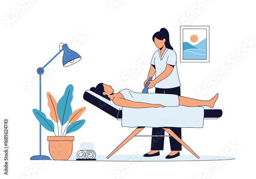 Physical therapy treatment for muscle pain and injury recovery