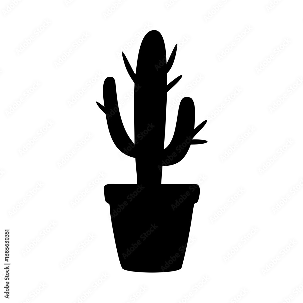 Fototapeta premium cactus in flowerpot