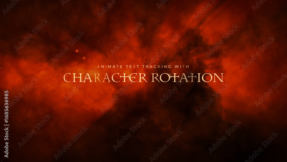 Animate Text Tracking with Character Rotation Preset Stock Template ...