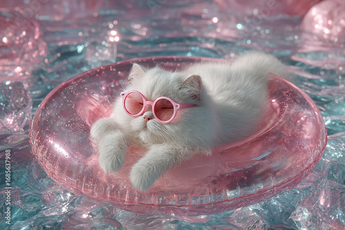 Cat on a Floatie