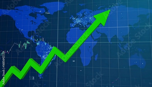 Global market growth graphic