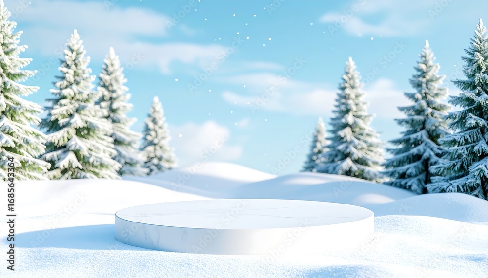 custom made wallpaper toronto digitalWinter wonderland display podium