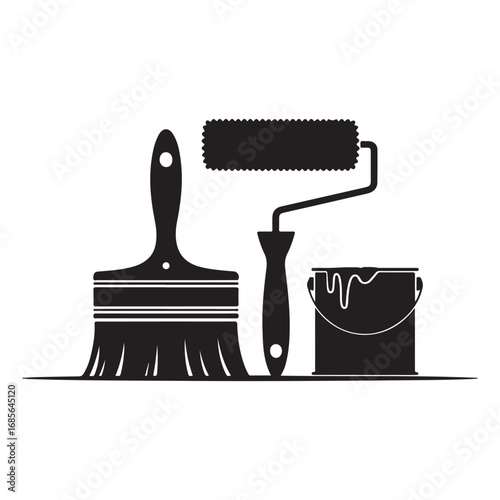 Painting tools icon collection