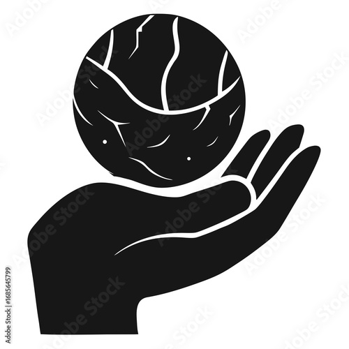 hand holding a globe