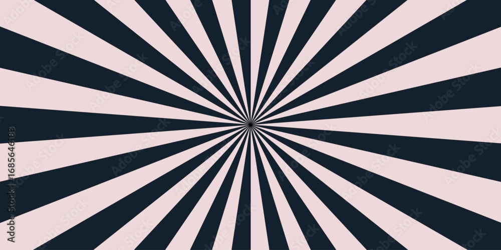 Fototapeta premium Abstract background with hypnotic spiral wavy rays pattern. Curve smoothly, forming swirling vortex effect.Dynamic spiral effect reminiscent of retro candy swirls or vintage sunburst.