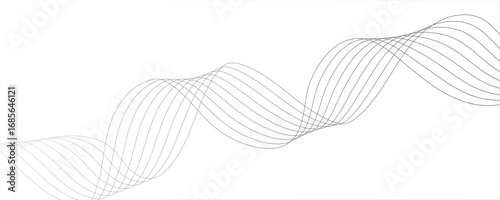 Abstract wave with gradient design, origami paper curves and linework. Ripple flow, modern minimal dynamic. Lines curve in fluid, harmonic motions with modern, minimalistic, and futuristic.