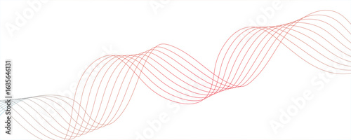 Abstract wave with gradient design, origami paper curves and linework. Ripple flow, modern minimal dynamic. Lines curve in fluid, harmonic motions with modern, minimalistic, and futuristic.
