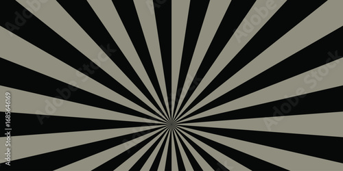 Abstract black and gray dark sun rays sunburst backdrop background. seamless retro vintage burst.. Pop art dark gray comic background.Vintage sunrays illustration swirl grunge backdrop line.