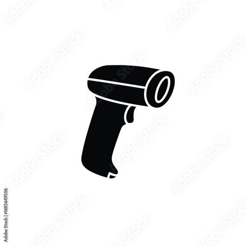 Hair dryer silhouette illustration for personal grooming on a white background. EPS 10.