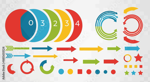 Infographic Elements Colorful Concept for Data Visualization