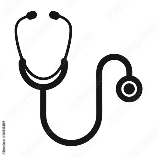 stethoscope on a white background