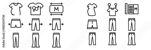 Understanding clothing size charts for men and women with detailed illustrations of measurements and styles
