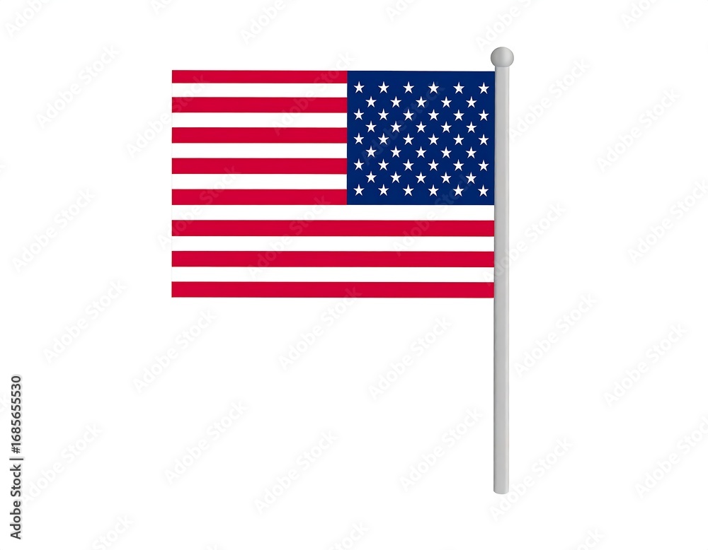 Fototapeta premium Simple US flag graphic