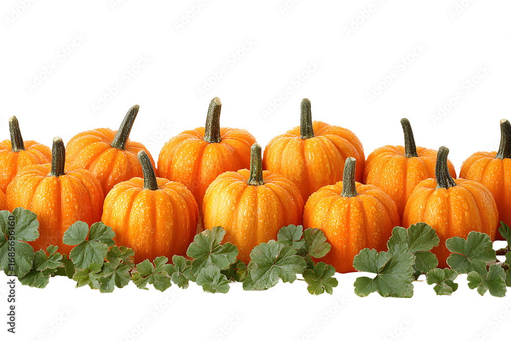 Obraz premium PNG Spooky Halloween pumpkin border, transparent bacground