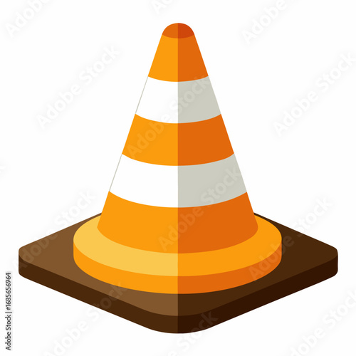set of traffic cone vector, vector and illustration, vector style
on white background