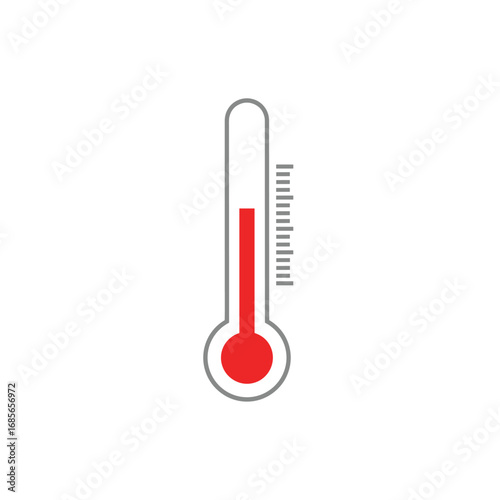 Simple thermometer icon showing moderate temperature reading.