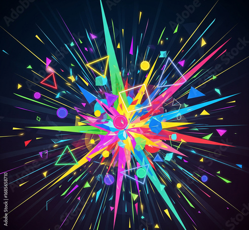 abstract background with colorful stars