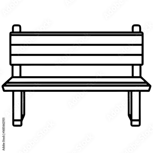 wooden bench isolated on white