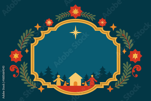 ornate frame  classical christmas  product showcas