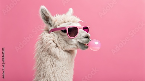 Alpaca in Pink Sunglasses B...