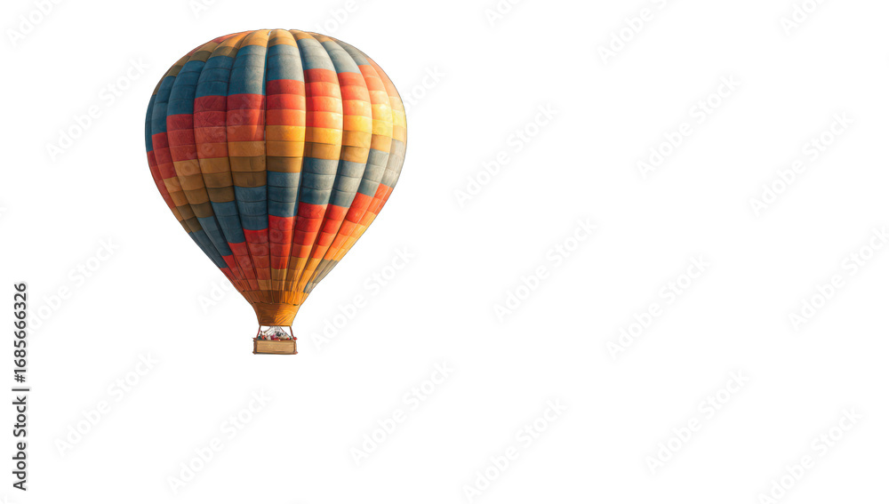 Fototapeta premium Colorful hot air balloon against a black background (1)