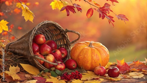Autumn Harvest Wicker Baske...