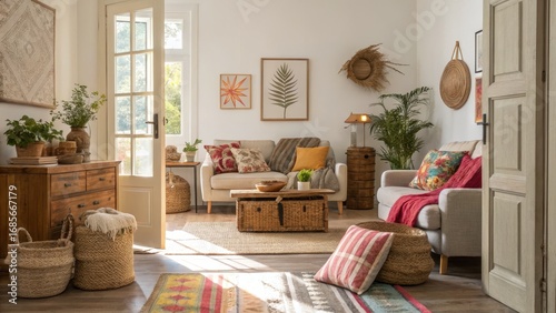 Bohemian Living Room Compos...