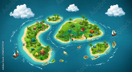 Cartoon islands