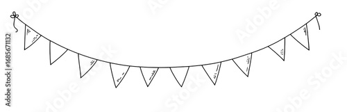 Dark garland with tiny triangular flags