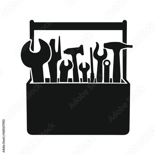 Toolbox filled with various tools for home repairs and maintenance  