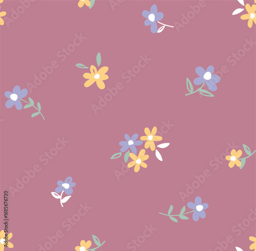 Classic Popular Flower Seamless pattern background - For easy making seamless pattern use it for filling any contours