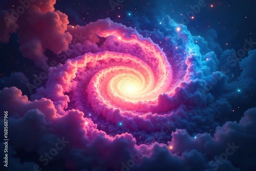 Mystical energy radiates from a swirling vortex of light and color, suggesting divine power and ethereal beauty  Perfect for fantasy, spirituality, and new age concepts ,  sacred,  art,  occult