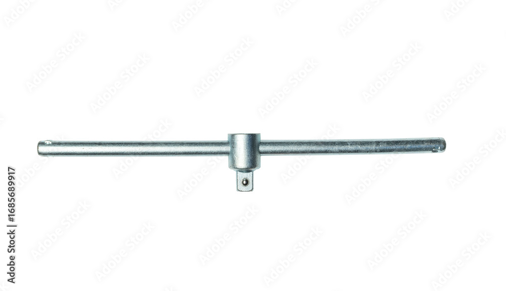 Metal T-Bar Wrench on Transparent Background for Mechanical Repair and Tool Concepts