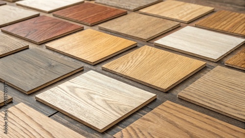 Square Wood Texture Samples High-Resolution Image of Various Wood Finishes, Flooring Options, Design Concept Wood Samples, Flooring Design