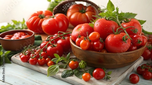 Wallpaper Mural tomatoes in a basket Torontodigital.ca