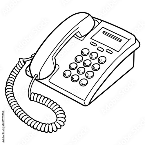 Classic office phone ready for your call, connecting you with business partners and clients