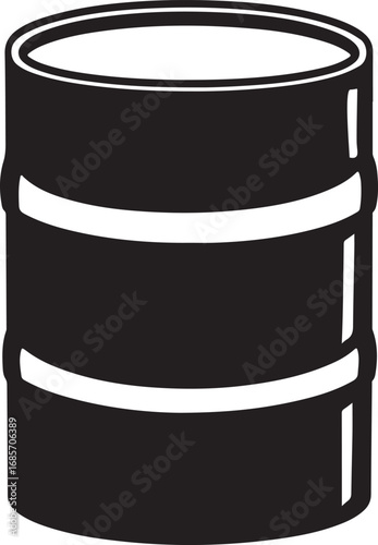 Barrel Silhouette on Transparent Background
