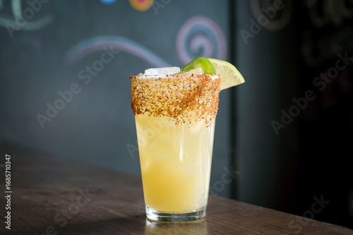 Margarita on the rocks with salt