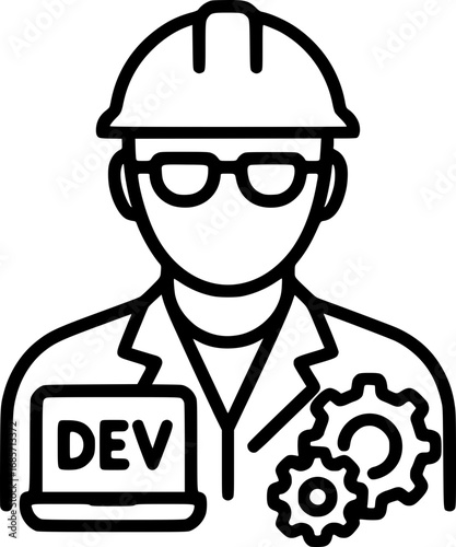 Developer Icon – Software Engineer and Programmer Symbol
