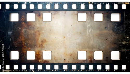 Old film strip, faded image