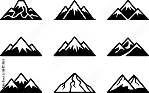 Mountain Silhouettes Collection – Nature Peaks